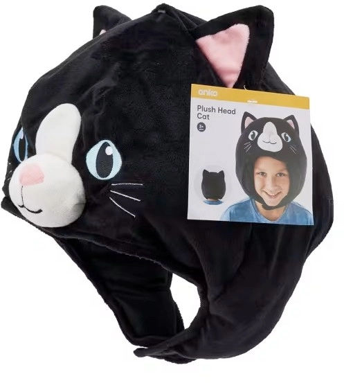 Plush Head Mask - Cat