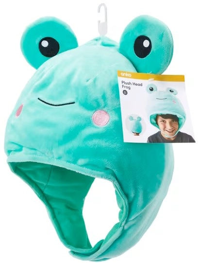 Plush Head Mask - Frog