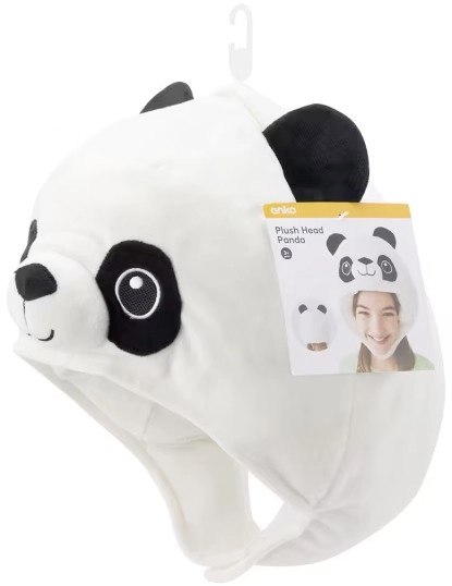 Plush Head Mask - Panda