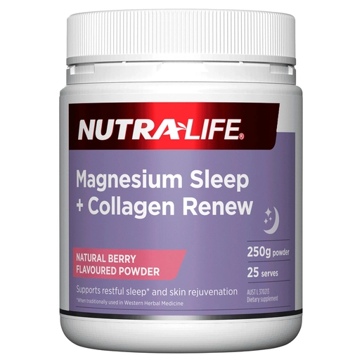 Nutra-Life Magnesium Sleep + Collagen Renew 250g