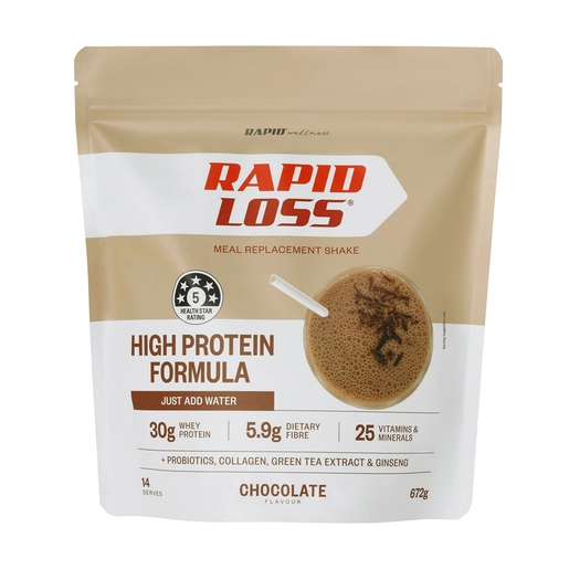 Rapid Loss Meal Replacement Shake High Protein Formula Chocolate 672g