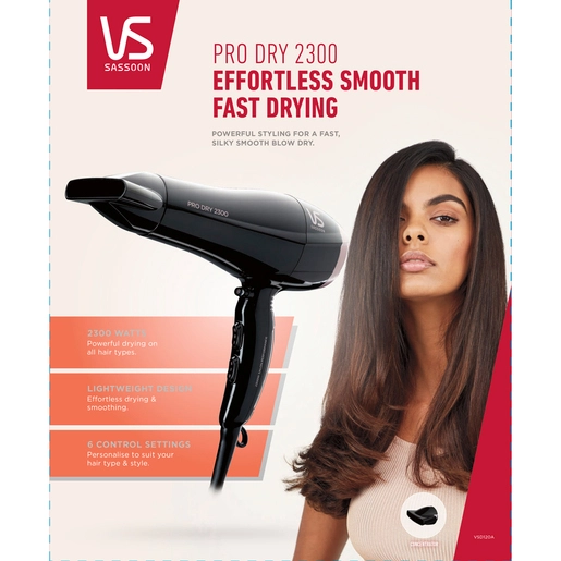 VS Sassoon Pro Dry 2300W Hair Dryer 1 ea