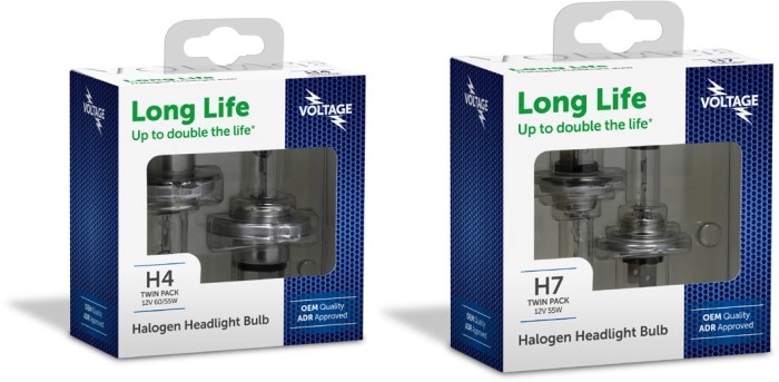 2 Pack Voltage Long Life Headlight Globes