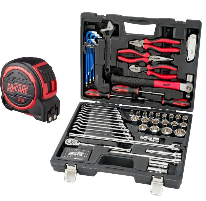 Chicane 87 Piece 1/2” Dr. Tool Set & 8m Tape Measure