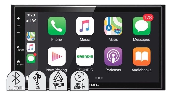 Grundig 6.8” Head Unit with Carplay & Android Auto