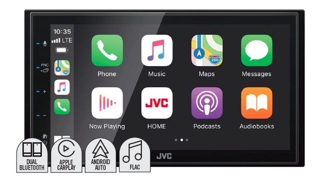 JVC 6.8” AV Digital Media Head Unit with Apple Carplay & Android Auto