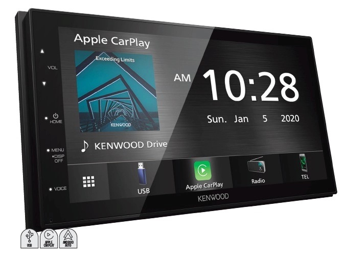 Kenwood 6.8” 180W AV Carplay Android Auto Receiver