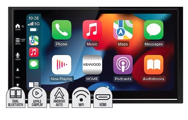 Kenwood 6.8” AV Wireless Car Play A/Auto Rec 200W