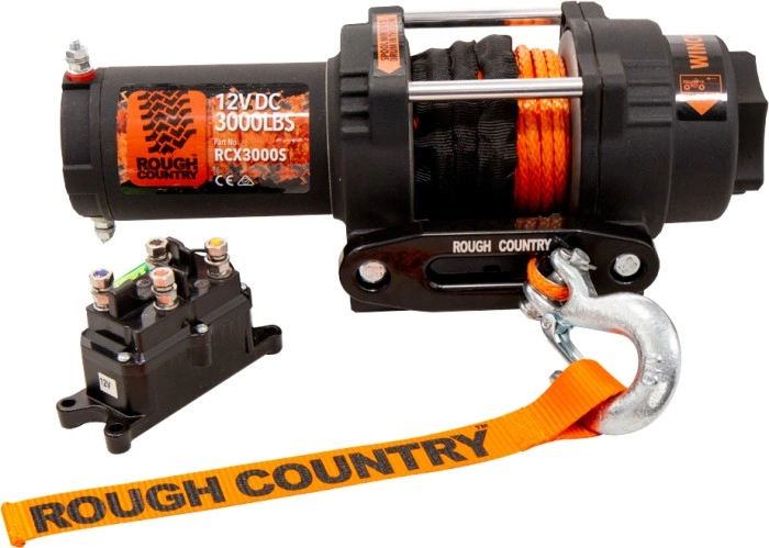 Rough Country 3000lbs Electric ATV Recovery Winch with Synthetic Rope