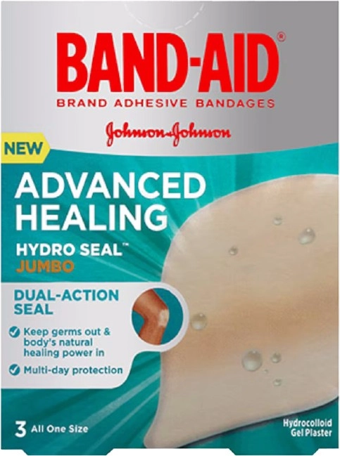 Band-Aid Advanced Hydro Seal Jumbo 3 Gel Plasters