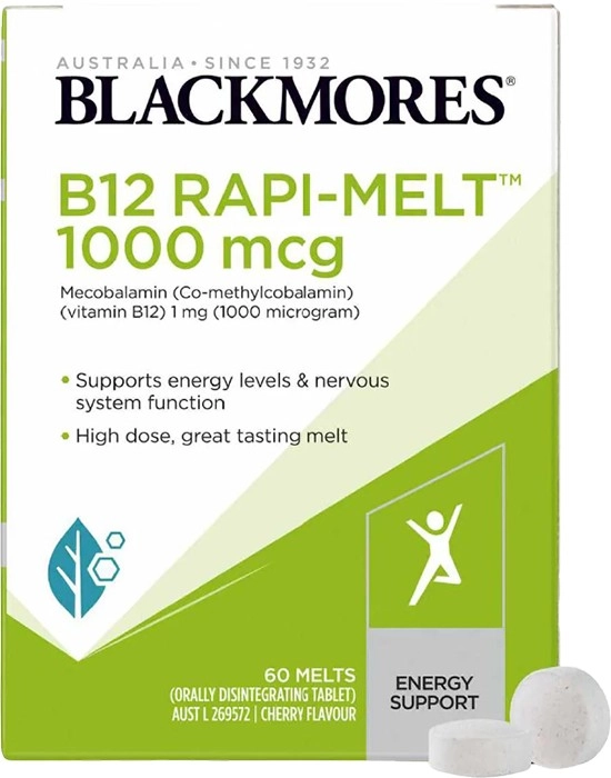 Blackmores B12 Rapi-Melt 1000mcg 60 Melts