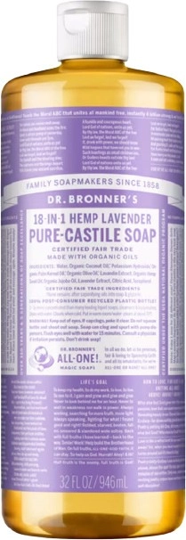 Dr Bronners Pure Castile Liquid Soap Lavender 946ml