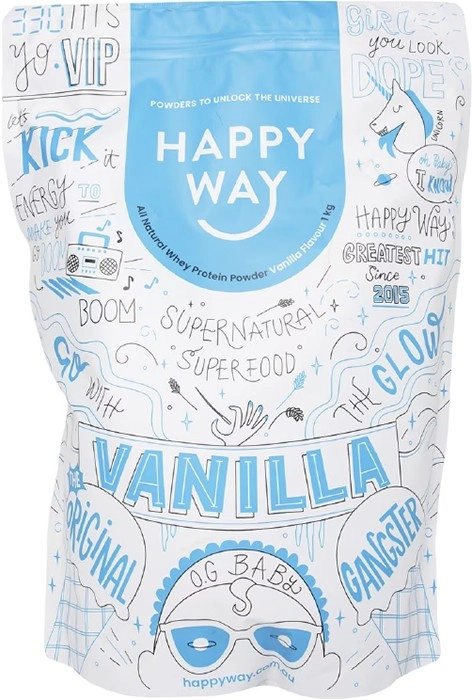 Happy Way Whey Protein Powder Vanilla 1kg