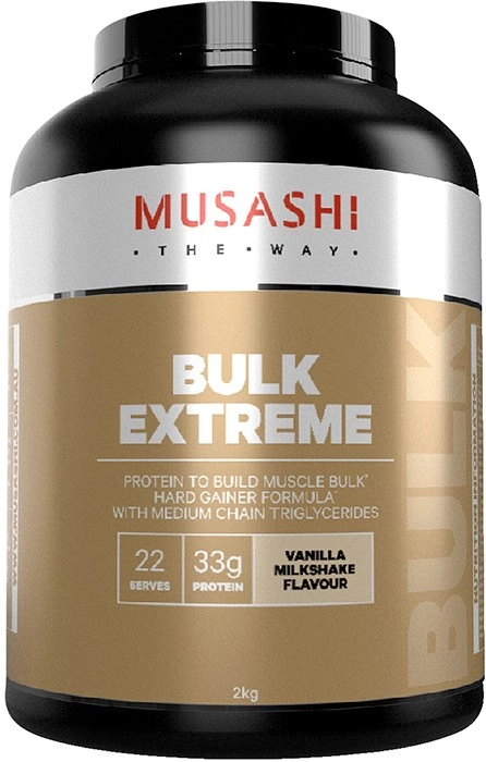 Musashi Bulk Extreme Protein Powder Vanilla Milkshake 2kg