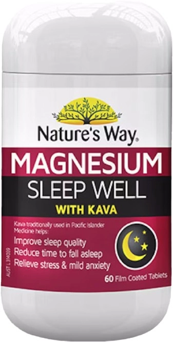 Natures Way Magnesium Sleep Well with Kava 60 Tablets