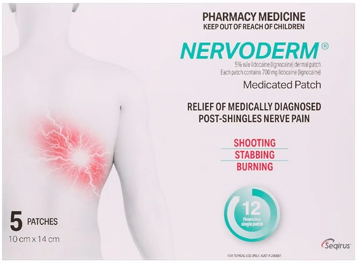 Nervoderm Nerve Pain Relief 5 Medicated Patches