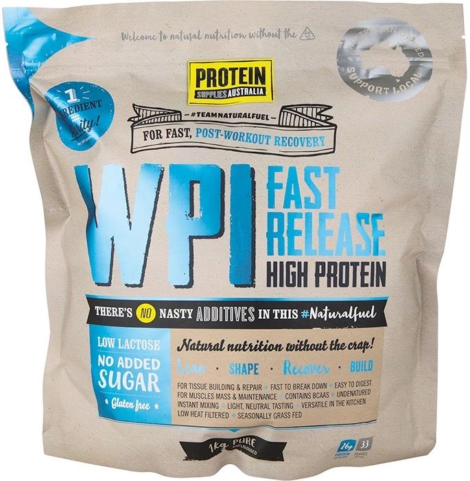 Protein Supplies Australia Whey Protein Isolate Unflavoured 1kg