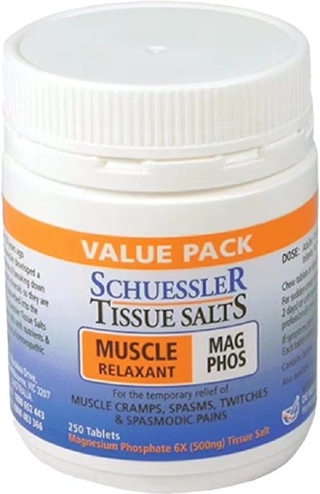 Schuessler Tissue Salts Mag Phos Muscle Relaxant 250 Tablets