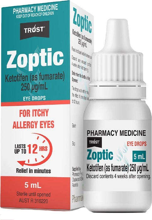 Trust Zoptic Eye Drops for Itchy Allergy Eyes 5ml