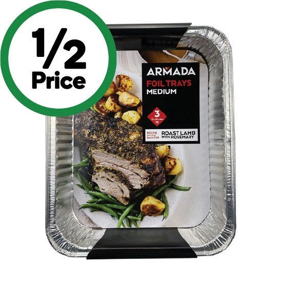 Armada BBQ Foil Trays Small Pk 4 or Medium Trays Pk 3