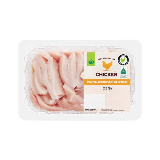 Australian Fresh RSPCA Approved Chicken Breast Stir Fry 500g – From the Meat Dept