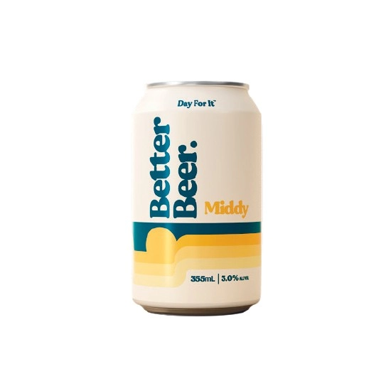 Better Beer Middy Lager Cans 24x355ml