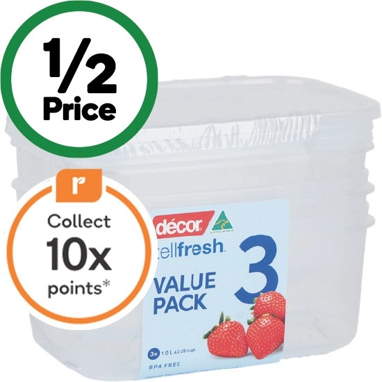 Decor Tellfresh Oblong Pk 3 x 1 Litre