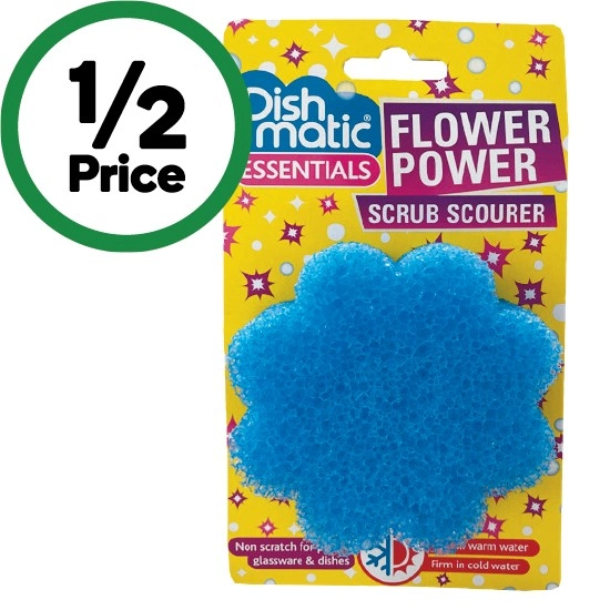 Dishmatic Essentials Flower Power Scrub Scourer Pk 1