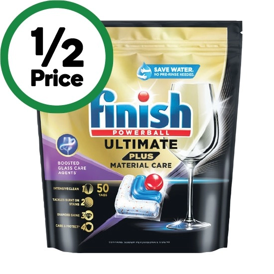 Finish Ultimate Plus Material Care Dishwasher Tablets Pk 50