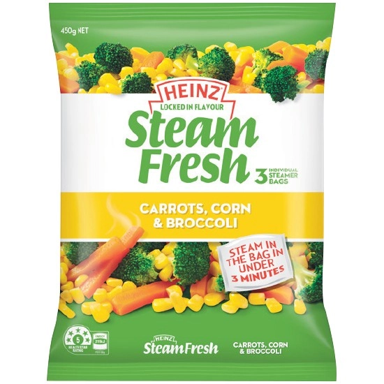 Heinz Steam Fresh Vegetables 450g – From the Freezer