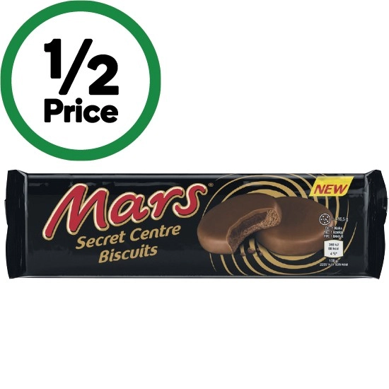 Mars Chocolate Biscuits 110g, Mars Cream Centre Biscuits 132g, Mars Cookies 144-180g or Fox's Chocolate Rounds 130g