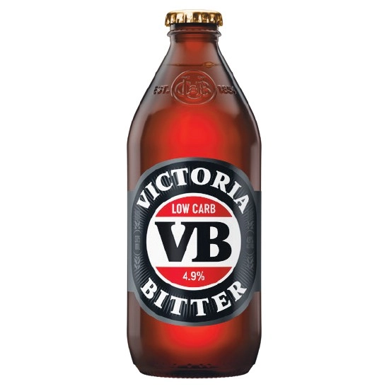 NEW Victoria Bitter Low Carb Bottles 24x375ml