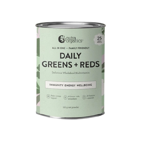 Nutra Organics Daily Greens and Reds 150g – From the Health Food Aisle