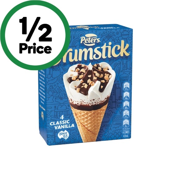 Peters Drumstick 475-490ml Pk 4-6 – Excludes Plant Based – From the Freezer