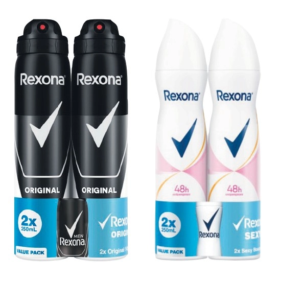 Rexona 250ml Twin Pack