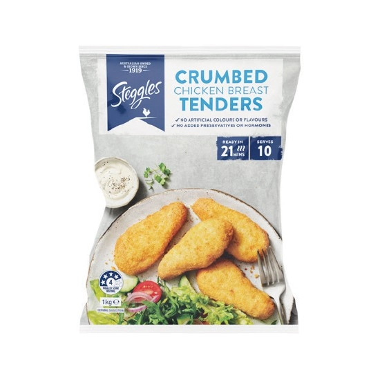 Steggles Chicken Nuggets, Tenders or Alphabites 1 kg