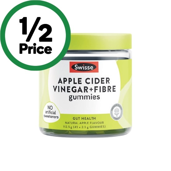 Swisse Apple Cider Vinegar + Fibre Gummies Pk 45~