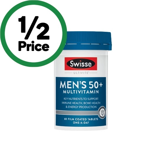 Swisse Men's 50+ Multivitamin Tablets Pk 60~