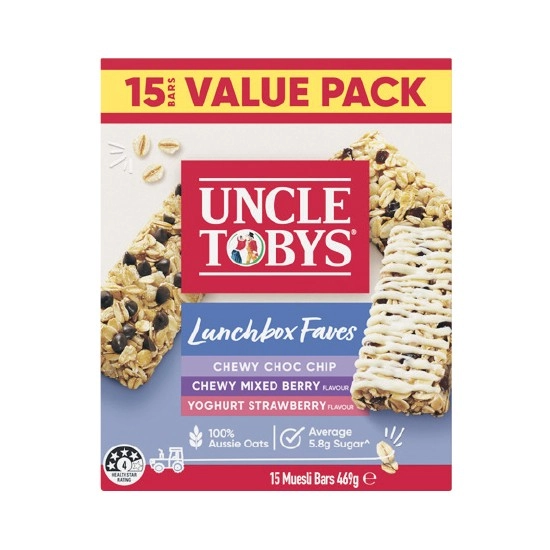 Uncle Tobys Muesli Bars 469g Pk 15