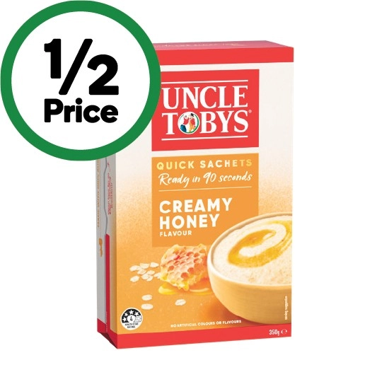 Uncle Tobys Oats Sachets 320-350g Pk 8/10