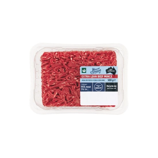 Woolworths Australian Beef Mince Extra Lean 500g