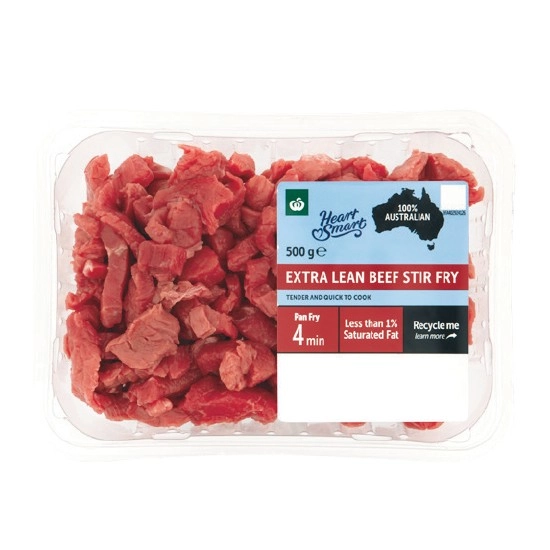 Woolworths Australian Beef Stir Fry Heart Smart 500g