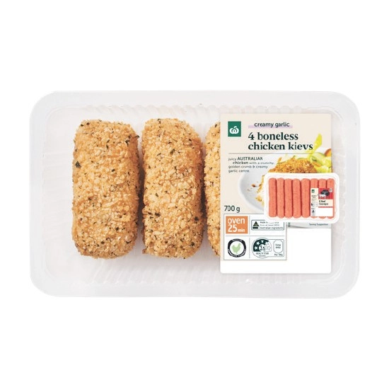 Woolworths Boneless Kyiv Varieties 700g with RSPCA Approved Chicken