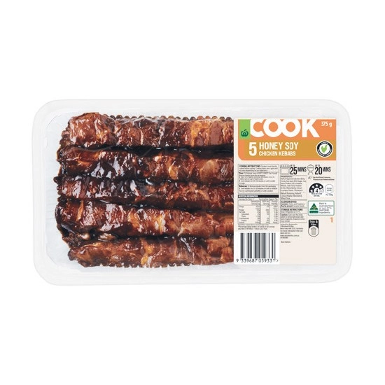 Woolworths COOK Marinated Kebabs 375g with RSPCA Approved Chicken