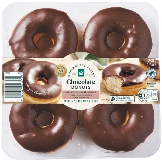 Woolworths Donut Varieties Pk 4