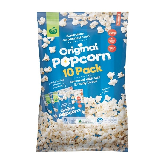 Woolworths Original Popcorn Multipack 200g Pk 10