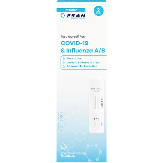 2san Dual Covid-19 Flu A & B Test Pk 2‡