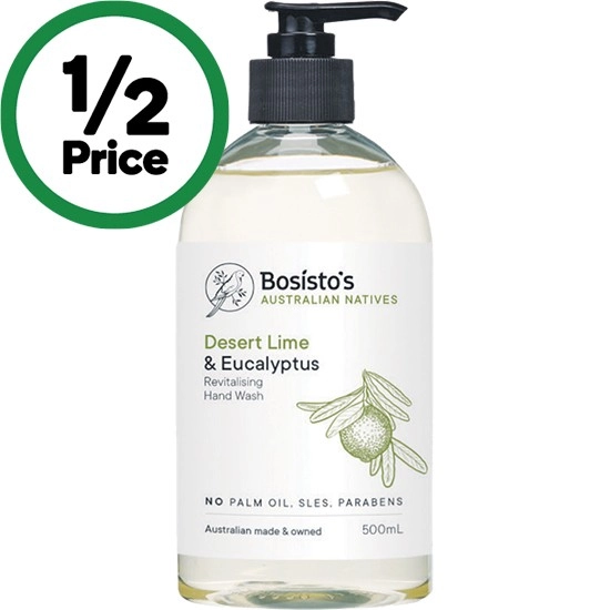 Bosisto's Hand Wash Pump 500ml