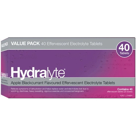 Hydralyte Effervescent Electrolyte Tablets Pk 40*