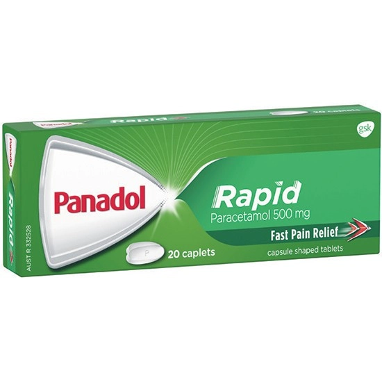 Panadol Rapid For Fast Pain Relief with Paracetamol 500mg Pk 20*